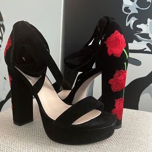 Public Desire Strap Up Platform Heels